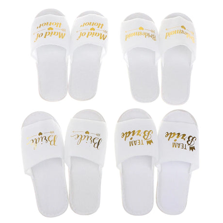 1 Pair Bride Wedding Decoration Bridesmaid Party Slippers Ladies Party Supplies