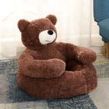 Semi-Enclosed Bear Pet Dog Bed Ultra Soft Cat Bed Detachable Plush Puppy Bed Winter Warm Sleeping Bed Mat Pet Product