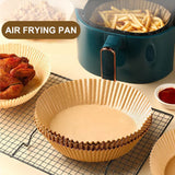 50/100Pcs Air Fryer Disposable Paper Liner Non-Stick Barbecue Plate Round Oven Pan Pad  For 16cm Air Fryer Micro-Wave