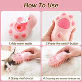 3 in 1 Cat Steam Brush Comb Dog Shower Brush Electric Spray Cat Hair Brushes Massage Pet Grooming Hair Removal