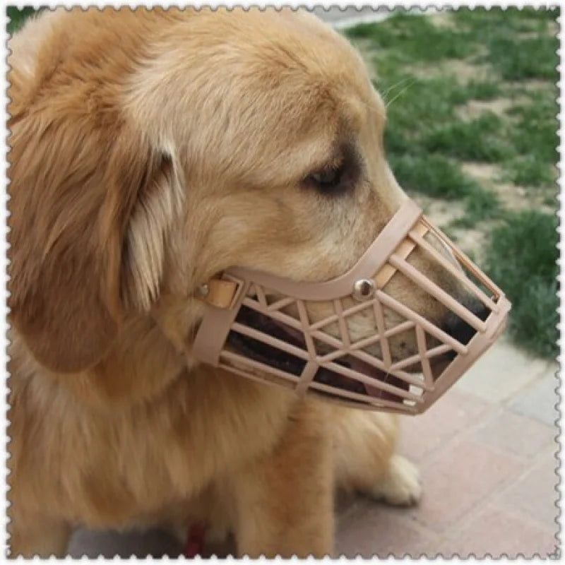 Pet Dog Breathable Mouth Cover Adjustable Muzzle Basket Anti-Biting Anti-Barking Muzzle