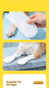 20pcs Pet Dog Disposable Shoe Covers Anti Dirt Foot Covers Walking Dog Socks Waterproof Anti Slip Shoes Non-woven Fabric 강아지 양말