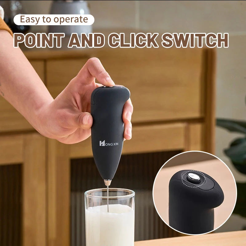 Electric Milk Frother Handheld Mixer Coffee Foamer Egg Beater Cappuccino Stirrer Mini Portable Blenders Home Kitchen Whisk Tool