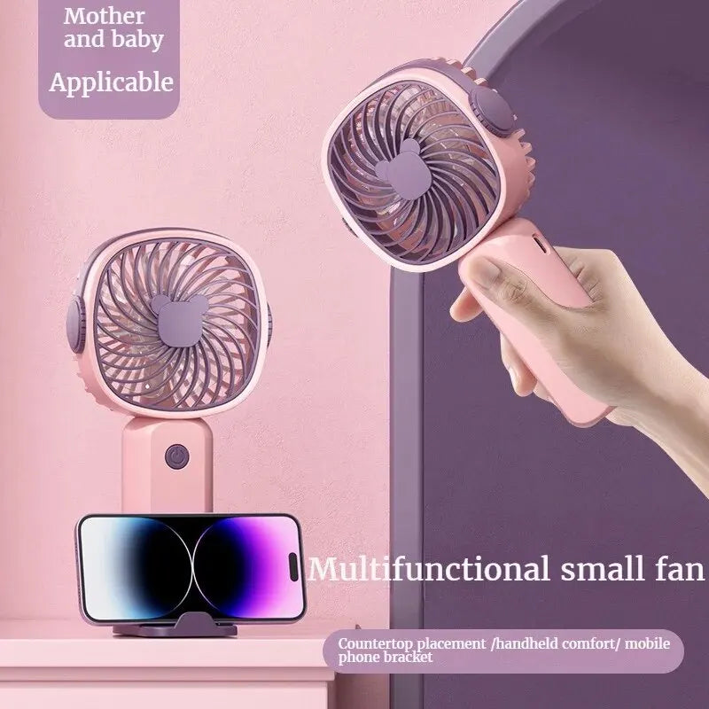 Mini USB Handheld Fan Multi-Functional Desktop With Stand Eectric Fan Students Outdoor Portable Portable Small Fan