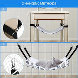 Cat Hanging Hammock with Adjustable Straps Double-Sided Pet Cage Hammock Hanging Bed Resting Sleepy Pad for Small Animals Pets