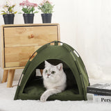 Pet Tent Bed Cats House Supplies Products Accessories Warm Cushions Furniture Sofa Basket Beds Winter Clamshell Kitten Tents Cat