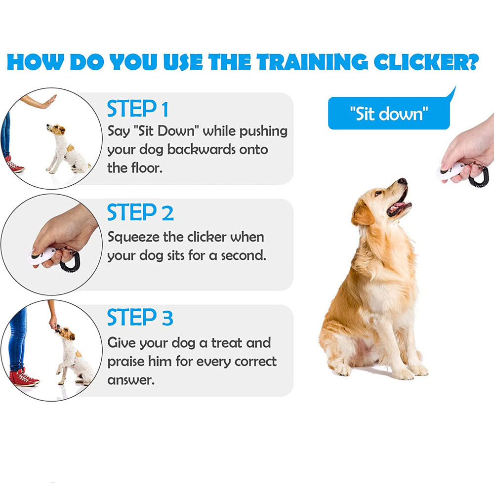 2/Pack Dog Training Clicker with Adjustable Wrist Strap Durable Lightweight Easy To Use for Cats Puppy Birds Horses