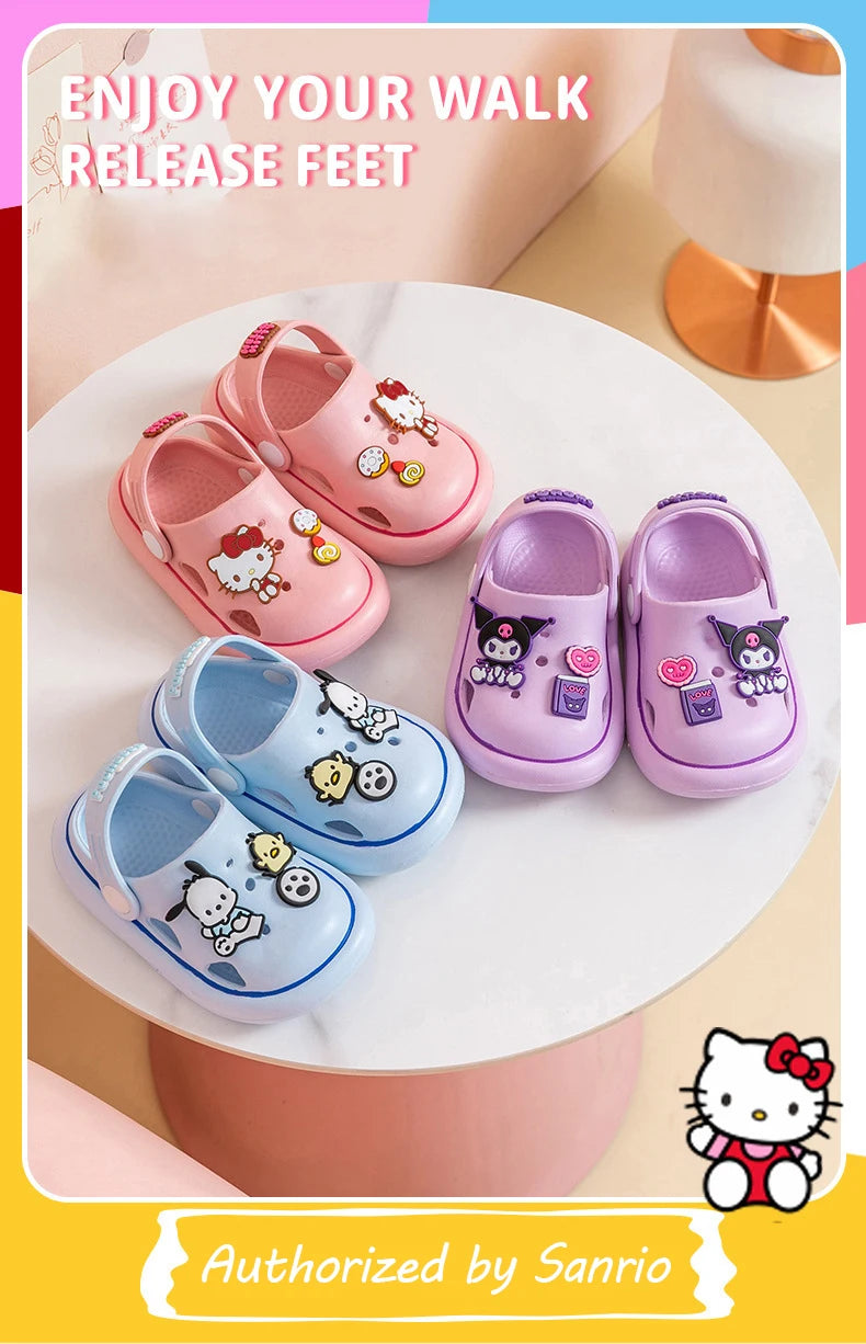 Sanrio Children's Slippers Boys and Girls Cute Soft Soled Non-slip Indoor Home Slippers Baby Garden Shoes