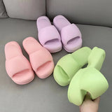 Gacimy Summer Women's Thick-Soled Slippers Fashion 2024 Trend Outdoor Eva Anti-Slip Beach Sandals Soft House Bathroom Flip-Flops