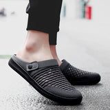 New Summer Women Men Sandals Mesh Breathable Padded Beach Flip Flops Shoes Solid Flat Bath Slippers Lighted Casual Shoes