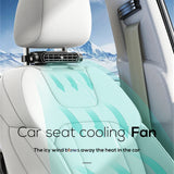 CF03 Innovative Car Seat Fan with Strong Wind Low Noise Three Adjustable Speeds Space-saving Design Ideal for Interior Cooling