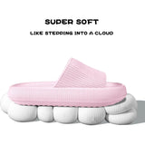 Women Men Sliders Cloud Slippers Non-Slip EVA Slippers Flip Flops with 1.6 inch Soft Thick Sole for Shower Bathroom Pool Beach