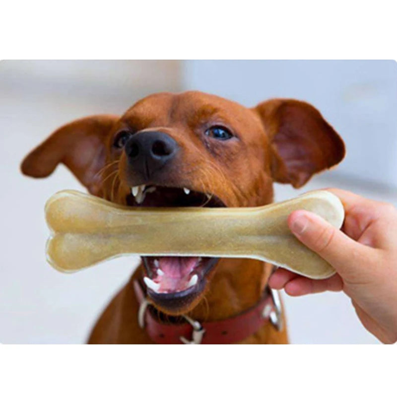 New Dog Bones Chews Toys Supplies Leather Cowhide Bone Molar Teeth Clean Stick Food Treats Dogs Bones for Puppy Accessories