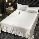 High-end Blending Natural Mulberry Silk Bedding Set Luxury Satin Silky Queen Size Duvet Cover Set with Sheets King Size Bed Set