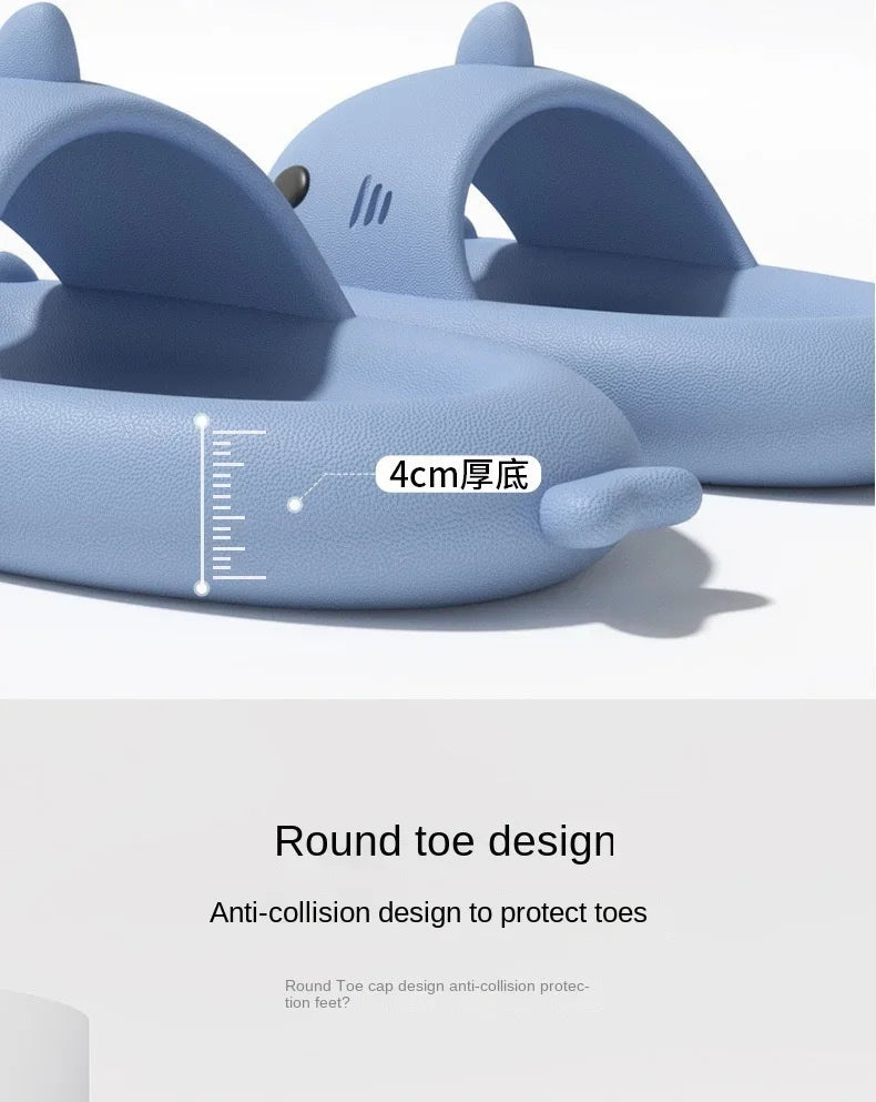 Shark gradient slippers women, summer little fairy, couple cute, ins, wear trendy men's sandals