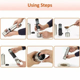 Stainless Steel Electric Pepper Grinder Spices Sea Salt Kitchen Outdoor Barbecue Seasoning Coarser Adjustment Cooking Tools