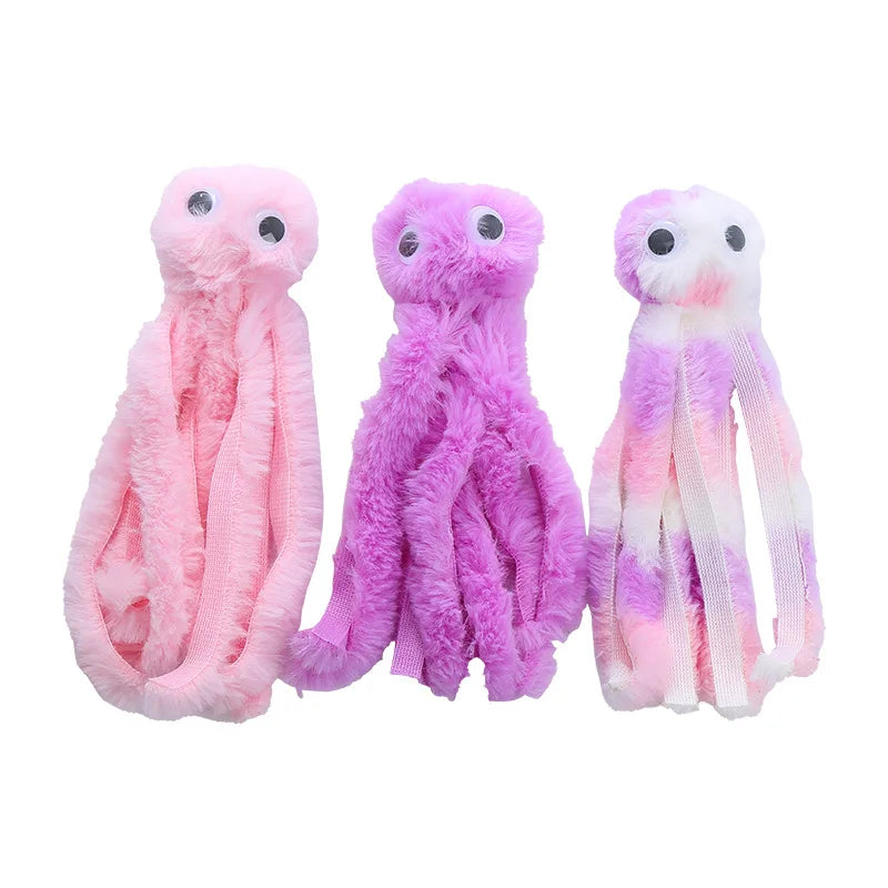 Pet Plush Toy Cat Catnip Octopus Shape Toy Bite Resistant Interactive Pet Cat Plaything Dog Teeth Cleaning Chew Toy Pet Supplies