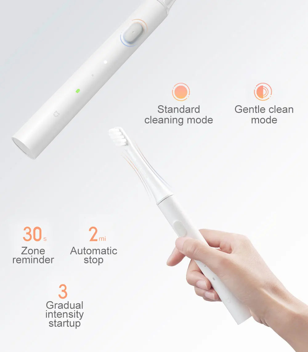 XIAOMI Mijia T100 Sonic Electric Toothbrush Mi Smart Waterproof Tooth Head Brush IPX7 Rechargeable USB for Teeth Brush Whitening