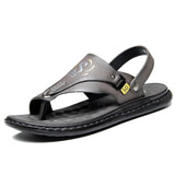 Summer Men Sandals Casual  Genuine Leather Leisure Sandals Designer Shoes Men