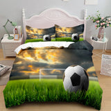 Football Duvet Cover Set 3D Soccer Printed Boys Teens Bedding Set Sports Theme Double Queen King Size 2/3pcs Comforter Cover