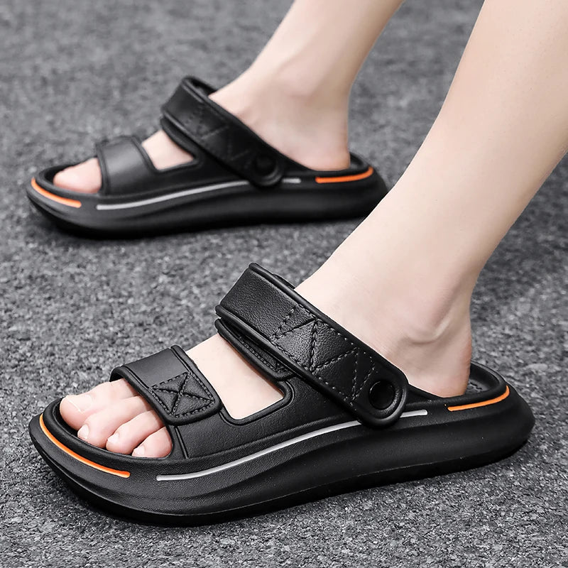 Soft-soled Slippers Men Summer Platform Slides Shoes Unisex Women Sandals Casual Beach Shoes Indoor Outdoor Flip Flops