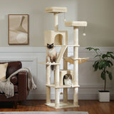 Domestic Delivery Big Cat Tree Tower Condo Furniture Scratch Post Cat Jumping Toy with Ladder for Kittens Pet House Play