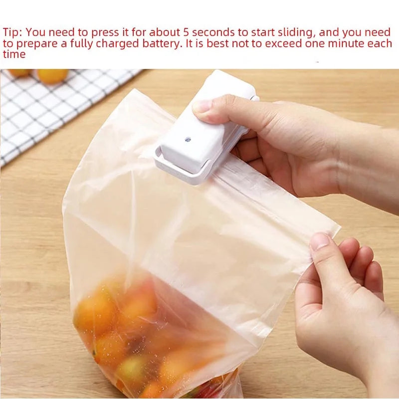 Mini Heat Bag Sealing Machine Package Sealer Bags Thermal Plastic Food Bag Closure Portable Sealer Packing Kitchen Special Tools