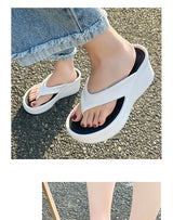 2024 Summer Flip Flops New Thick Sole Slippers for Women Platform Wedges Heel Modern Slippers EVA Ladies Sandals