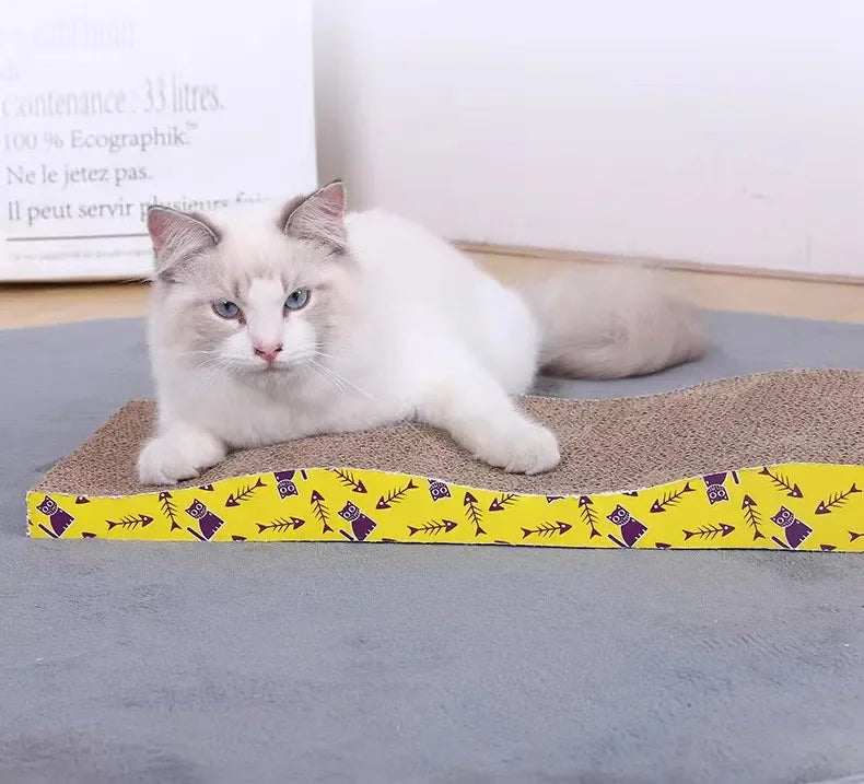 Cat Toys Pet Cat Scratching Board Corrugated Cardboard Pad Grinding Nails Interactive Protecting Furniture Cats Scratcher Toy