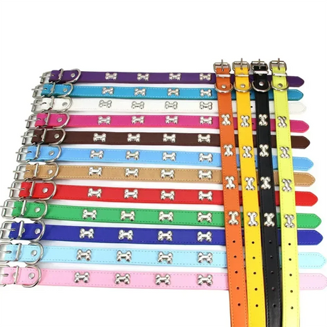 Leather Dog Collar Personalized  For Big Dogs Cute Cat Dog Collars Luxury Designer Leather For Small Dogs Cats Pet Accessories