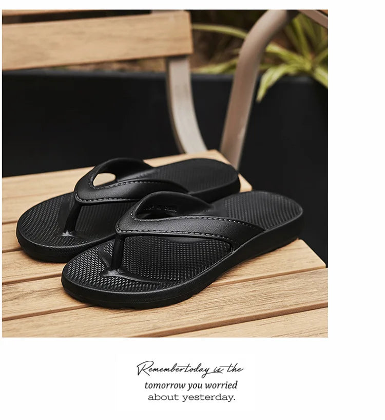 Comwarm Unisex Soft Cloud Slipper Platform Flip-flops Women's Summer Beach Sandals with Arch Support for Non-slip Bathroom Men