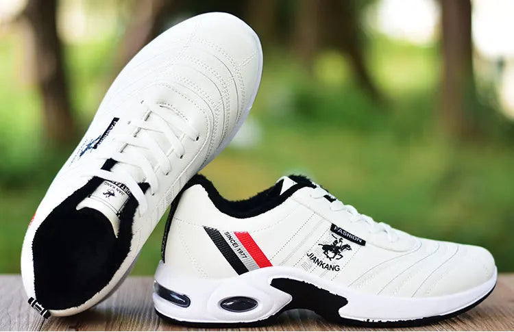 Fashion Air Cushion Men's Running Shoes Large Size 38-47 Sneakers Breathable Outdoor Sports Leather Shoes Non-Slip Male Sneakers