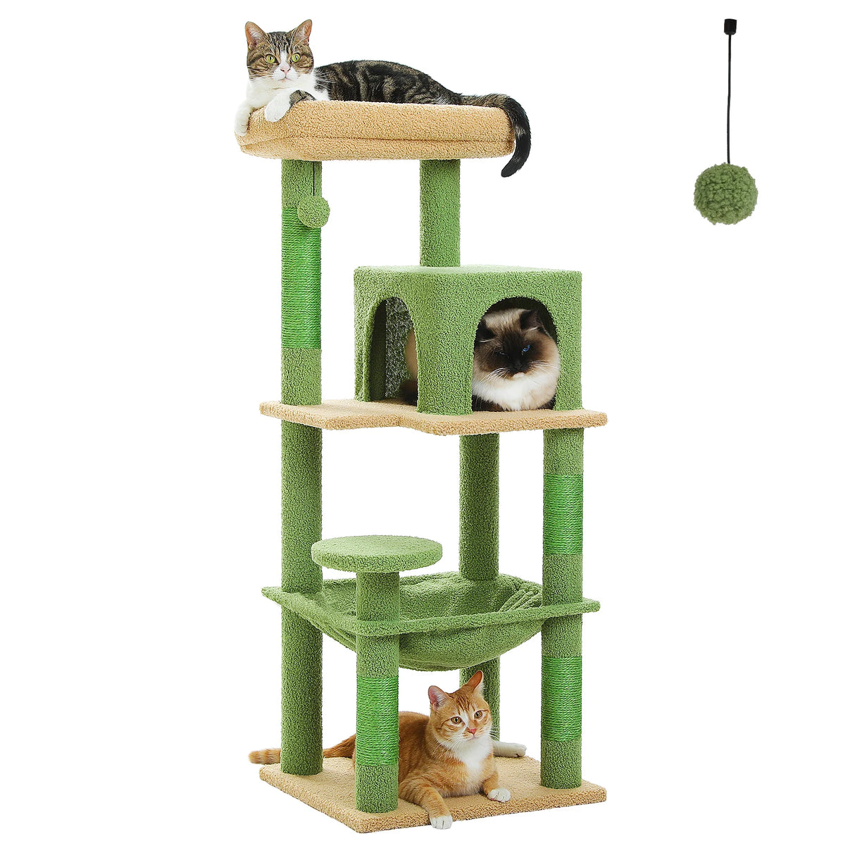 Multi-Level Cat Tree with Scratching Post Luxury Cat Tower with Condo House Cat Scratcher for Indoor Cat Accessories Pet Cat Toy