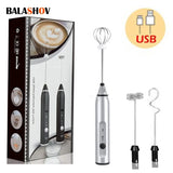 Wireless Milk Frothers Electric Handheld Blender With USB Electrical Mini Coffee Maker Whisk Mixer For Coffee Cappuccino Cream