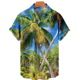 Summer Shirt Hawaiian Shirts For Men Beach Vacation Short Sleeve Tops Casual Men's Blouse Fashion Camisas De Hombre Clothing XL