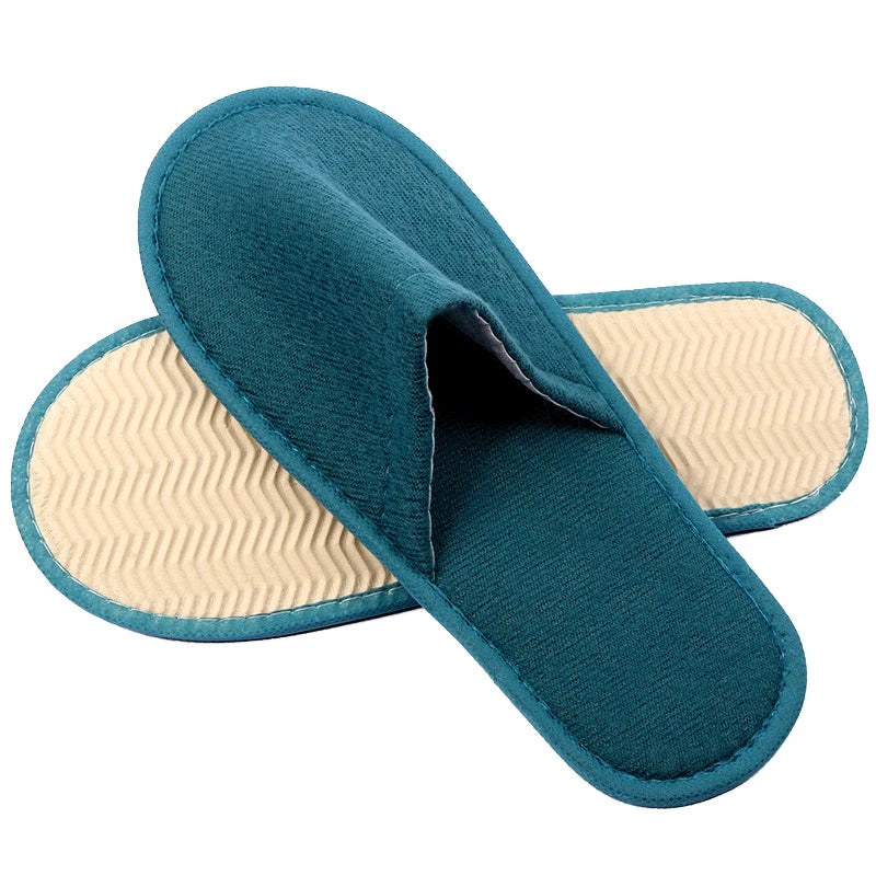 1Pairs Disposable Slippers Hotel Travel Slipper Sanitary Party Home Guest Use Men Women Unisex Closed Toe Shoes Salon Homestay