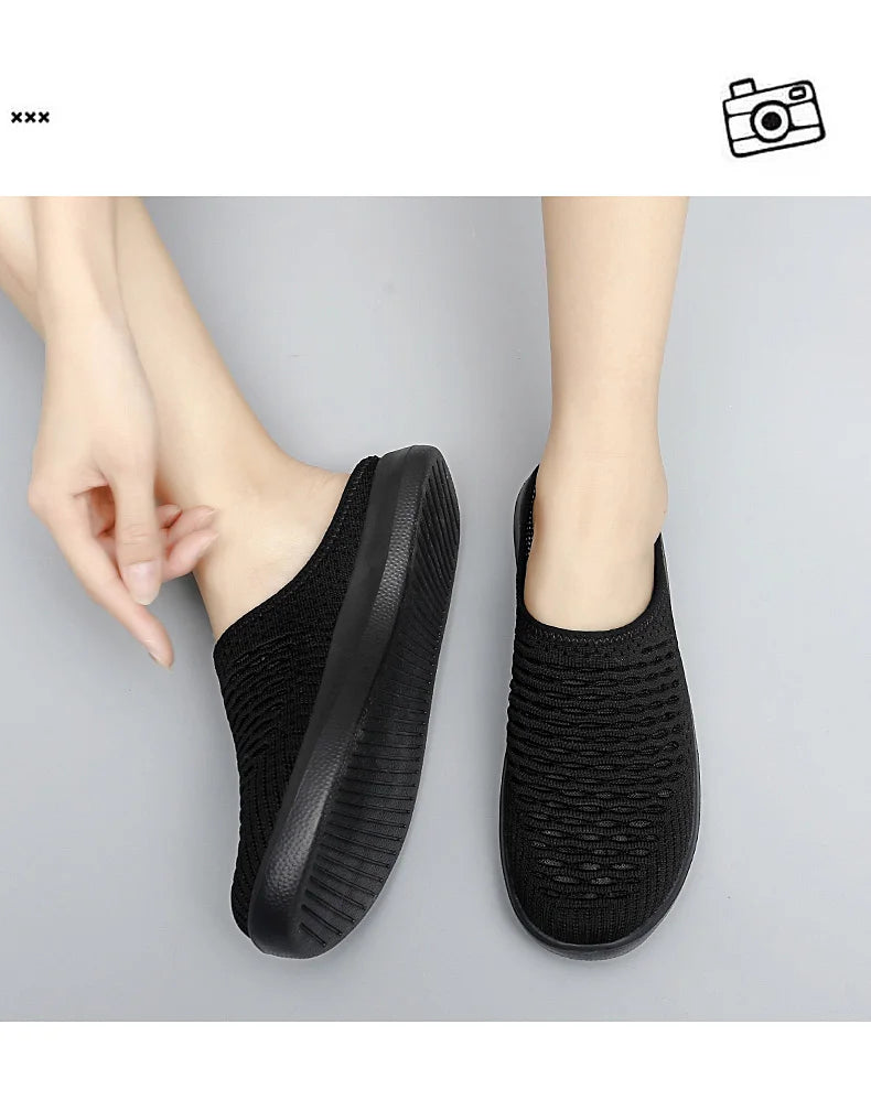 Women Slippers Sandals 2021 Summer Beach Slippers Women Breathable Mesh Flat Shoes Women Flip Flops Zapatos Mujer Home Slippers