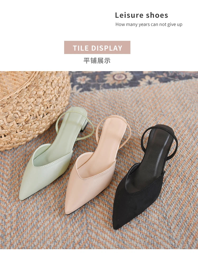 Women's Pointed Toe High Heels Sandals Summer 2024 Sexy Woman Shoes Fashion Decoration Party Wedding Slingback Woman Pumps