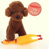 2024 Hot Sell Screaming Chicken Pets Dog Toys Squeeze Squeaky Sound Funny Toy Safety Rubber For Dogs Molar Chew Toys