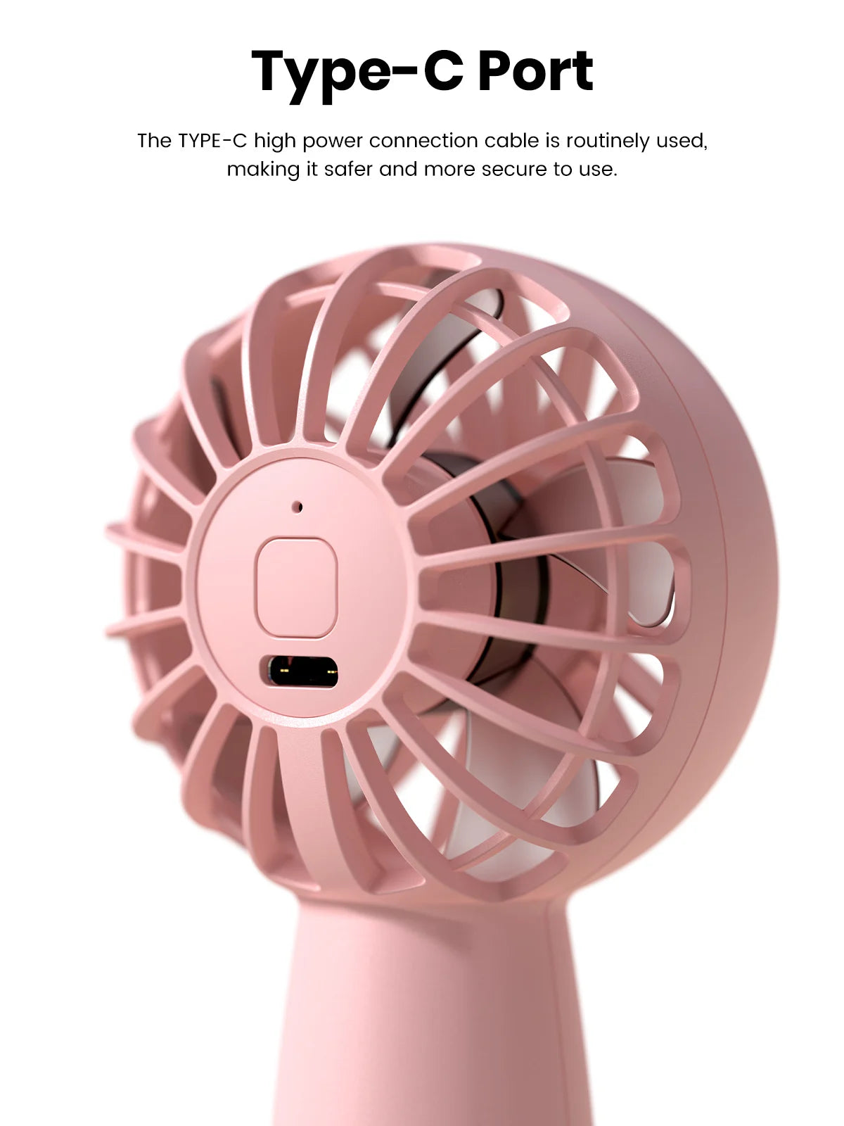 TOPK K20 Mini Portable Fan Powerful Handheld Fan Rechargeable,3 Speeds Personal Small Hand Fan for Travel Makeup Eyelash Fan