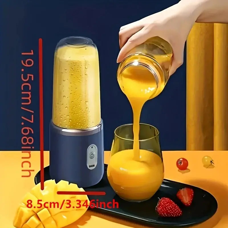 Portable Blender Bottle Electric 6 Blades Multifunction Juice Blender Fresh Juice Smoothie Blender Ice CrushCup Food Processor