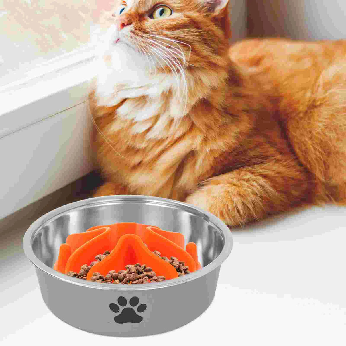 Slow Feeder Puzzle Cat Bowl Insert Cartoon Household Feeding Silica Gel Pet Food Slow Feeder Bowl For Medium Small Dogs Puppy