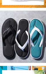 3D Memory Sponge PU Massage Men's Flip Flops Summer Antiskid Outdoor Sandal Clip Casual Beach House Rubber Soft Women Slippers