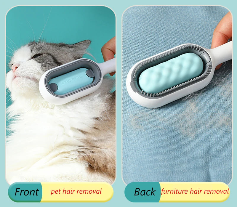 Double Sided Hair Removal Brushes for Cat Dog Pet Grooming Comb with Wipes Kitten Brush Cat Accessories Pet Products