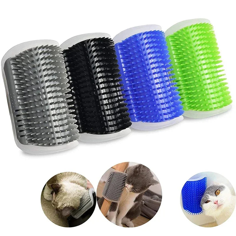 Pet Brush Comb Play Cat Toy Cat Corner Self Groomer Massage Comb Cat Face Scratcher for Kitten Puppy Cat Accessories