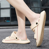 Soft-soled Slippers Men Summer Platform Slides Shoes Unisex Women Sandals Casual Beach Shoes Indoor Outdoor Flip Flops