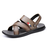 Summer Men's Brand Men's Fashion Trend Beach sandals Soft Breathable Men's Sandals Black Leather Sandals Free Shipping Shoes