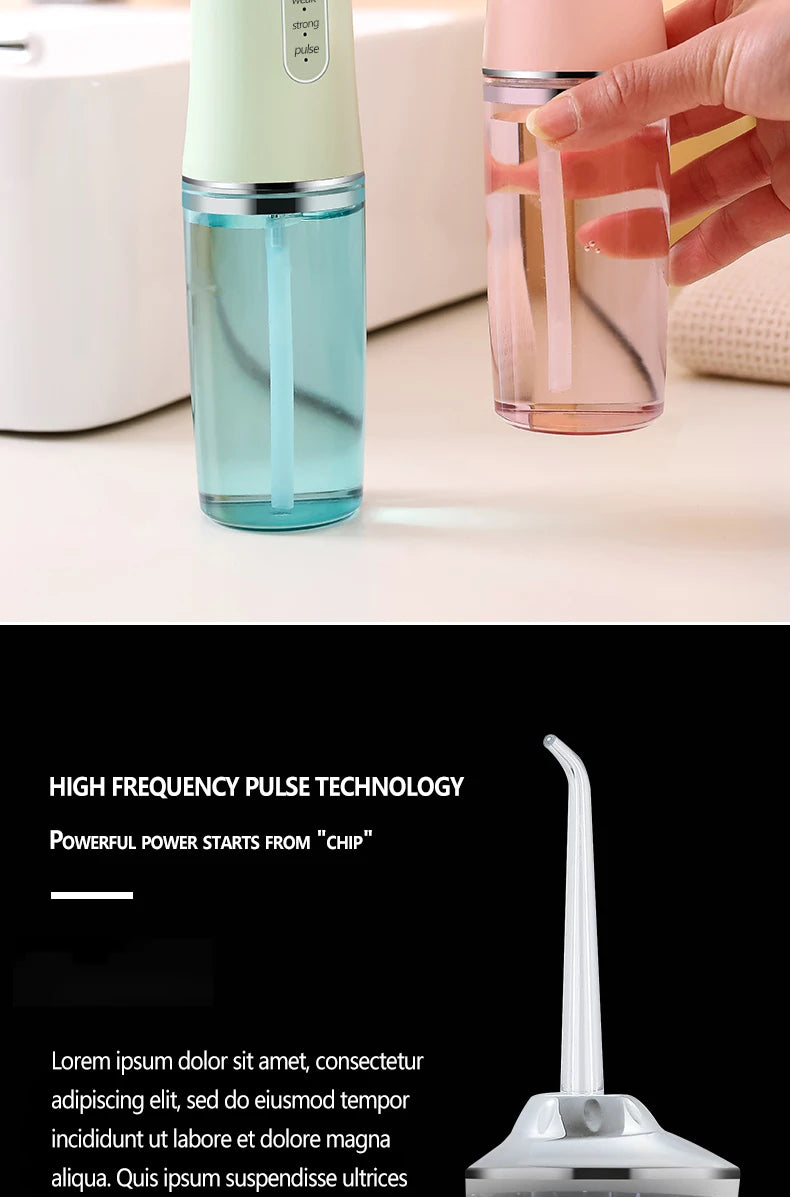 Portable Smart Electric Oral Irrigator Water Flosser 4 Jets 3 Modes Rechargeable Dental Water Jet Irrigator Dental Teeth Cleaner