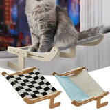 Pet Supplies Suspended Cat Hammock Window Hanging Solid Wood Cat Nest Cat Sunbathing Hanging Bed for All Seasons