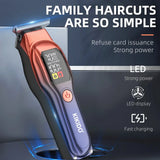 KIKIDO KK-A2 Rechargeable Professional Hair Clippers,Low Noise Hair Clippers with Auxiliary Light Hair Trimmer Kit